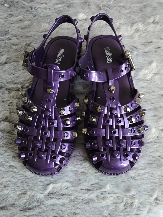 Melissa Purple Jelly Shoes, Womens Size 6 - Picture 7 of 9